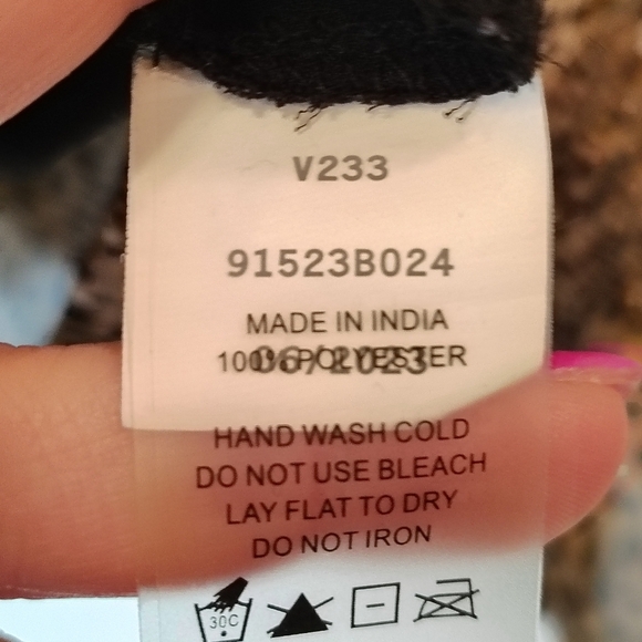 Vince Camuto Top Womens M Brown Ruffle Leopard Print  Smock Sleeve Maximalist - Picture 5 of 8